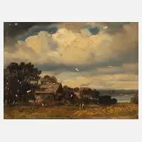 Carl Ebert, romantische Landschaft, Öl auf Malkarton