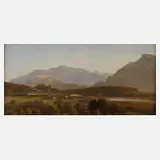 Wilhelm Klein attr., In den Alpen, Öl auf Pappe