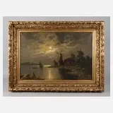 J. S. Sandser, Holländisches Nocturne, Öl auf Leinwand