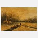 C. Wideman, Winter auf dem Land, Öl auf Leinwand
