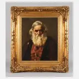 A. Zimmermann, Portrait eines bärtigen Herren, Öl auf Leinwand
