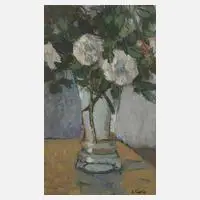 Sabine Curio, „Rosen im Glas“, 1997, Ölmalerei