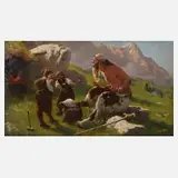 Dieffenbacher, "Ein schwieriger Fall", 1908, Öl auf Malpappe