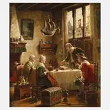 Hein van Doren, Holländisches Kaufmannskontor, Öl auf Leinwand