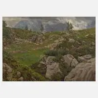 Funtenseetauern by Ernst Faehndrich, Ölmalerei auf Karton, sold Jun 2020