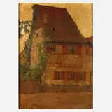 Richard Graef, "Altes Haus in Nördlingen (Schwaben)", Öl auf Leinwand