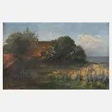 Clara Hoppenrath, Haus an der Küste, 1900, Öl auf Leinwand