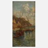 S. von Horstig d' Aubigny, Amalfiküste, Öl auf Leinwand