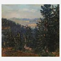 Erich Hürden, Sommer im Gebirge, Öl auf Hartfaserplatte