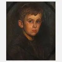 Franz Georg Kleber, Jungenportrait, 1903, Öl auf Leinwand
