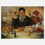 Valentin Kurdov, "Artileristo G. S. Pupukino", 1976, Öl auf Malkarton