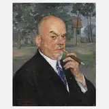 Käthe Münzer, Herrenportrait, Öl auf Leinwand und Keilrahmen