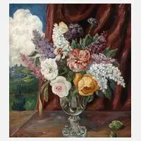 Anton Peschka, Blumenstillleben, 1926, Öl auf Leinwand und Keilrahmen