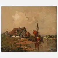 Rudolf Priebe, Haus an der Küste, Bleistift