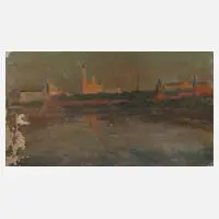 Chana Orloff, Blick auf den Moskauer Kreml, 1980, Öl auf Leinwand