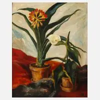 Clara Rühle, Blumenstillleben, 1885, Öl auf Karton