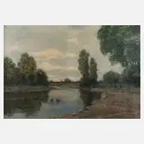 M. Th. Schmidt, Am Weiher, Öl auf Leinwand