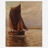 Julius Seyler, Segelboot an der Küste
