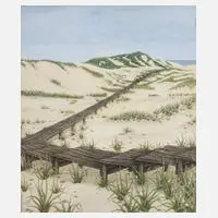 Rudolf Stapel, Dünen auf Sylt, 1971, Gouache