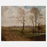Prof. Paul Wilhelm Tübbecke, Vorfrühlingslandschaft, Öl auf Karton
