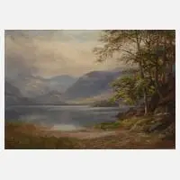 William Lakin Turner, Am Seeufer, Öl auf Leinwand