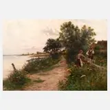 C. Uhlig, Holländische Landschaft, Öl auf Leinwand