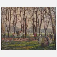 Otto Weil, "Im Englischen Garten in München", Öl auf Leinwand
