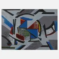 Max Holzmann, Abstrakte Komposition, Acryl auf Spanplatte