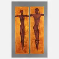 Quante, Diptychon "Tanze mit mir", Öl auf Leinwand und Keilrahmen