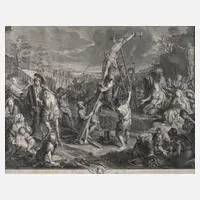 Benoît Audran the Elder, Kreuzigungsszene, 1706, Kupferstich