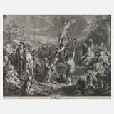 Benoît Audran the Elder, Kreuzigungsszene, 1706, Kupferstich