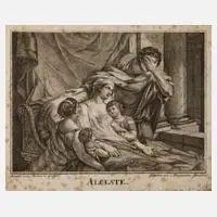 "Alceste" nach Tischbein by Margaretha Grunelius, Kreidemanier, sold Jun 2020