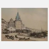 James Duffield Harding, Mainkai in Frankfurt a. M., Lithographie