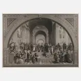 Prof. Louis Jacoby, Die Schule von Athen, Stahlstich