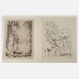 Prof. Friedrich Ahlers-Hestermann, Paar Alstermotive, Lithographie