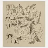 Rudolf Großmann, "Bei Aschinger in Berlin", Lithographie