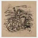 Prof. Karl Hofer, Schiffbruch II, Lithographie