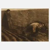 Prof. Käthe Kollwitz, "Pflugzieher und Weib", 1867, Lithographie