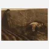 Prof. Käthe Kollwitz, "Pflugzieher und Weib", 1867, Lithographie