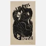 Rudolf Krajc, Exlibris, Holzstich
