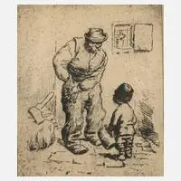 Dr. Otto Quante, "Der Biergroschen", Radierung