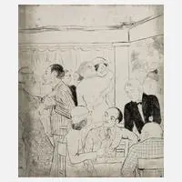 Bruno Voigt, "Tanz-Bar", Radierung auf Velin