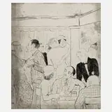 Bruno Voigt, "Tanz-Bar", Radierung auf Velin