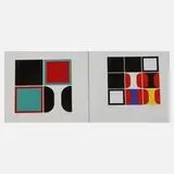 Heinz Kreutz, Paar Graphiken, 1923, Farbsiebdrucke auf leichtem Karton