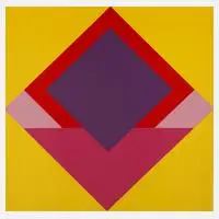 Prof. Helmut Sundhaußen, Geometrische Komposition, Farbsiebdruck