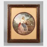 Francesco Coleman, Römische Bäuerin, Aquarell