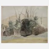 Prof. Anton Ritter von Perger, In Italien, 1835, Aquarell