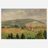 Prof. Hugo Bäppler, Ansicht Aschach bei Kissingen, 1941, Aquarell