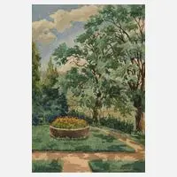 Prof. Hugo Bäppler, Ansicht Bad Bocklet bei Kissingen, 1940, Aquarell