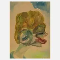 Maurice Cantens, Portraitkopf, Aquarell